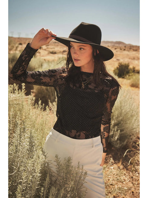 ELEGANT FLORAL PATTERN BODYSUIT